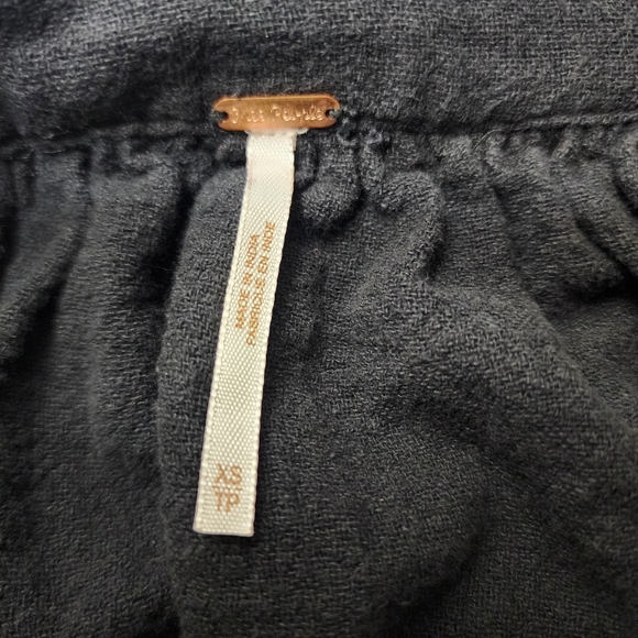 Free People High-low Caftan Dress With Embroidery Button Down Front Size XS - Picture 9 of 11